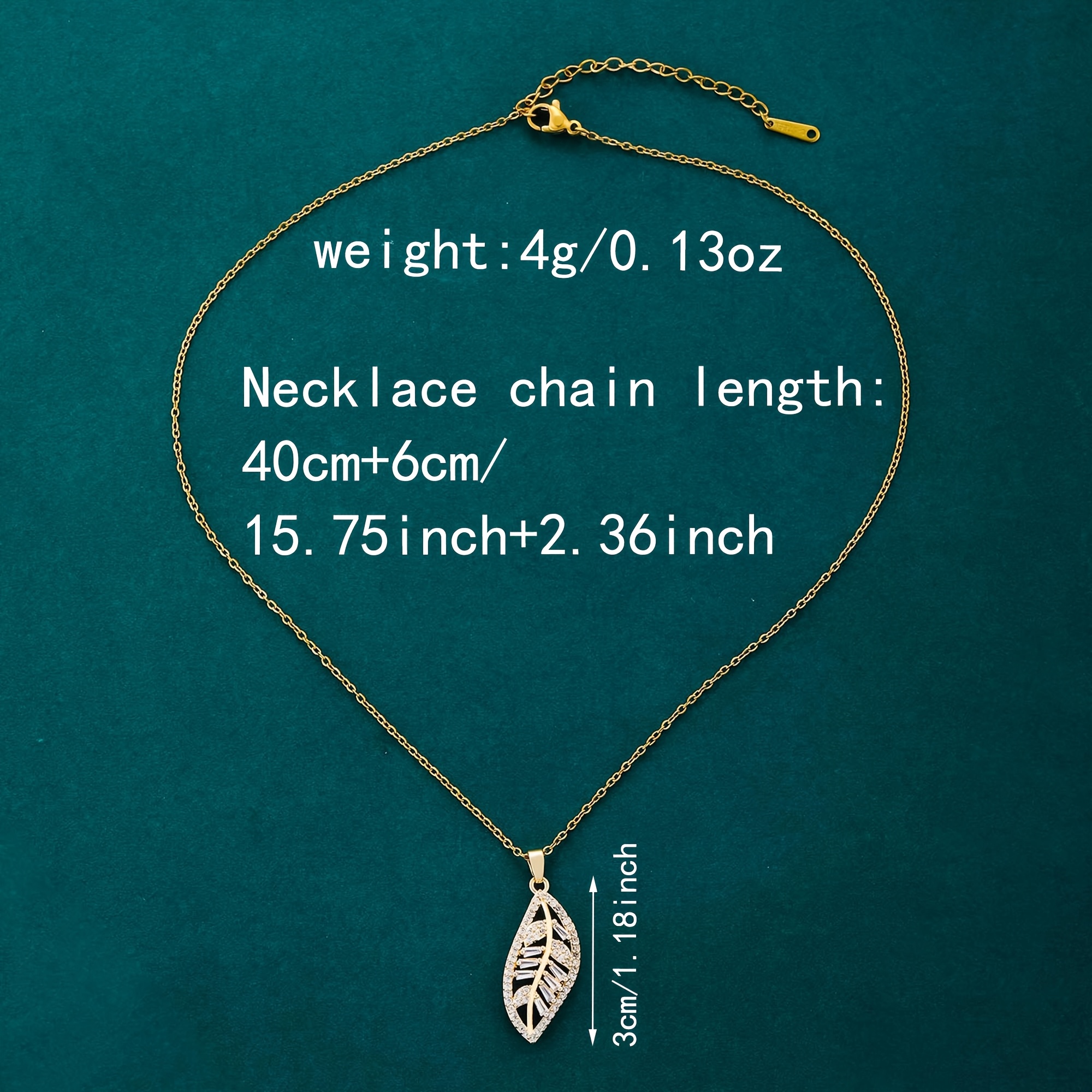 Women's Golden Leaf Shape Pendant Necklace — Casual Style